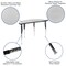 Flash Furniture Round 47.5 W, 48 L, 30 H, Chrome, Laminate, Particleboard, Steel, Grey XU-GRP-A48-HCIRC-GY-T-A-CAS-GG - alternate 9